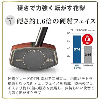 HATACHI グラウンドゴルフ 花梨クラブ6 左打ち 花梨 BH2896 HATACHI ハタチ グラウンドゴルフクラブ グランドゴルフクラブ